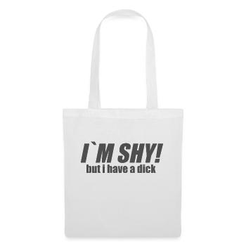 Im shy but i have a big dick | gray - Stoffbeutel - Weiß - Vorne