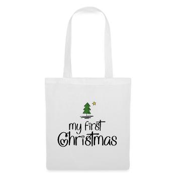 Mon premier Noël - Sac en tissu - blanc - Devant