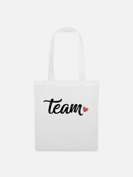 team herz - Stoffbeutel - Weiß