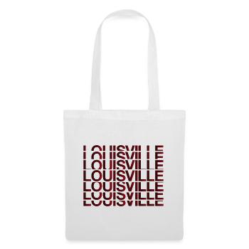 Louisville Grid Neon Schriftbild - Stoffbeutel - Weiß - Vorne