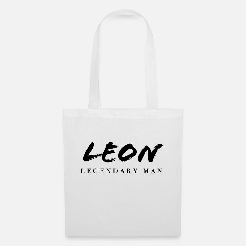 LEON legendary man Claim Marke | Vectorgraphic - Stoffbeutel - Weiß