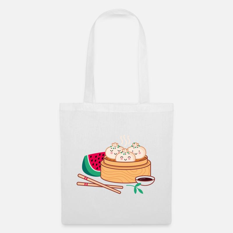 Dim Sum with Watermelon - Tote Bag - white