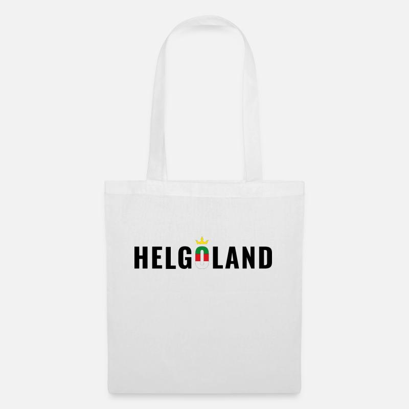 Insel Helgoland Schriftzug - Stoffbeutel - Weiß