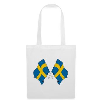 Two flags Sweden - Tote Bag - white - Front