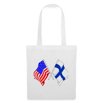 Flag USA and flag Finland - Tote Bag - white - Front