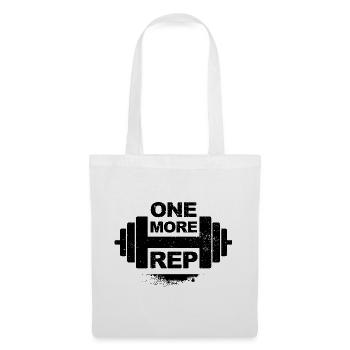 One More Rep - dark - Tote Bag - white - Front