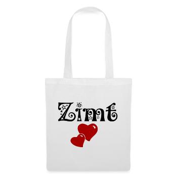 Zimt & Zucker Partnerlook Liebe Valentinstag Herz - Stoffbeutel - Weiß - Vorne