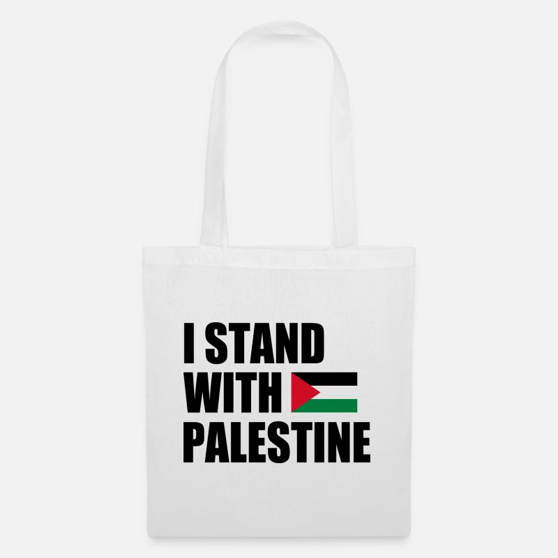 I stand with palestine - Stoffbeutel - Weiß