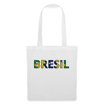 Drapeau Brésil - Sac en tissu - blanc - Devant