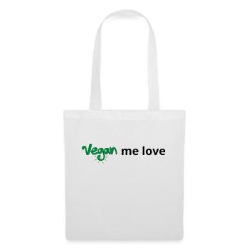 Vegan Ich Liebe - Stoffbeutel - Weiß - Vorne