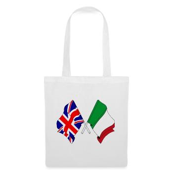 Flag England, flag Italy - Tote Bag - white - Front