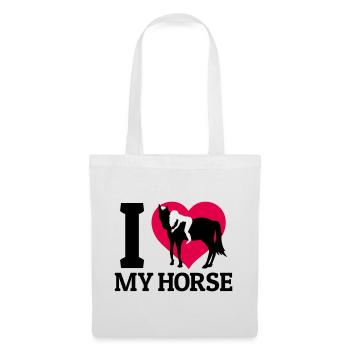 J’aime mon cheval - Sac en tissu - blanc - Devant
