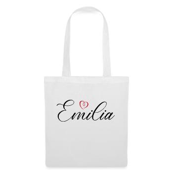 Emilia Name Heart - Tote Bag - white - Front
