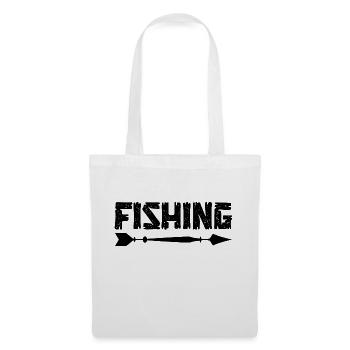 Angler Spruch Fischen Fischer Geschenksidee - Stoffbeutel - Weiß - Vorne