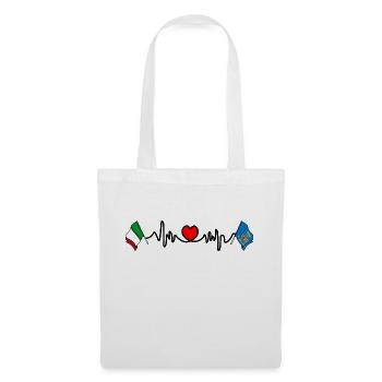 Cardio heart Flag Italy, flag region Lazio - Tote Bag - white - Front