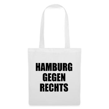 hamburg gegen rechts - Stoffbeutel - Weiß - Vorne