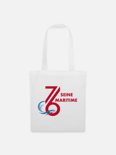 Logo 76 Seine Maritime - Stoffbeutel - Weiß