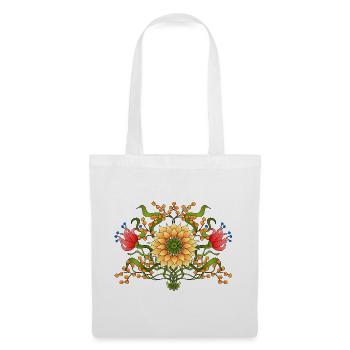 Blumen - Stoffbeutel - Weiß - Vorne