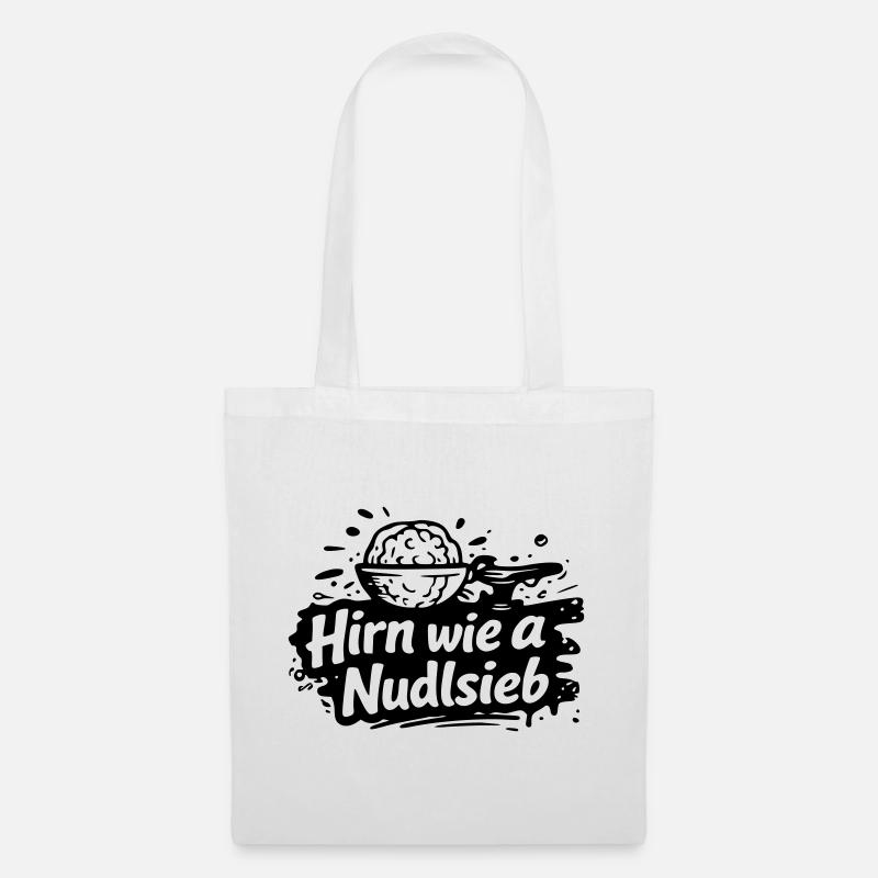 Brain like a pasta strainer - Tote Bag - white