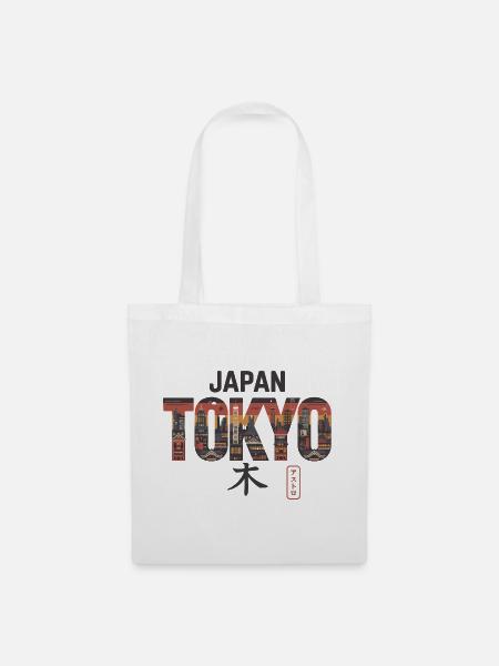 Japan Tokyo Skyline Für Japan Fans Und Tokyo - Stoffbeutel - Weiß
