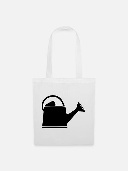 Gießkanne Garten Geschenk  Gärtner  - Stoffbeutel - Weiß