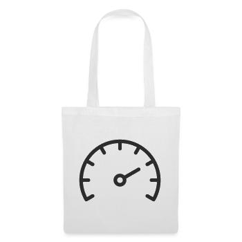 Performance-Tachoter-Liniensymbol - Stoffbeutel - Weiß - Vorne