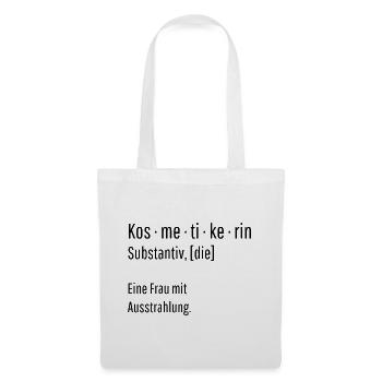 Kosmetikerin Substantiv Definition Geschenk - Stoffbeutel - Weiß - Vorne