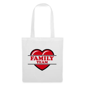 Family Team (Familie / Herz / Liebe / Love / R 2C) - Stoffbeutel - Weiß - Vorne