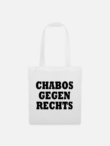 Chabos gegen rechts - Stoffbeutel - Weiß