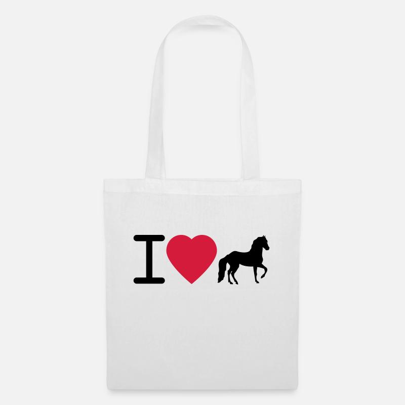 I love Horses - Stoffbeutel - Weiß