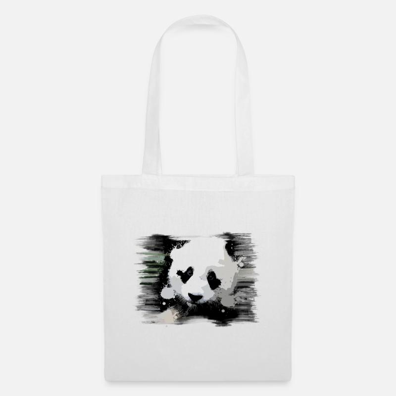 Panda - Stoffbeutel - Weiß