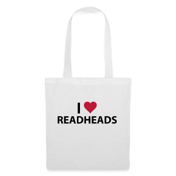 i_love_redheads - Sac en tissu - blanc - Devant