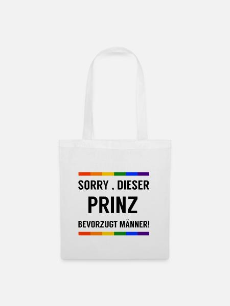 LGBT Prinz Gay Pride Schwul CSD Liebe - Stoffbeutel - Weiß
