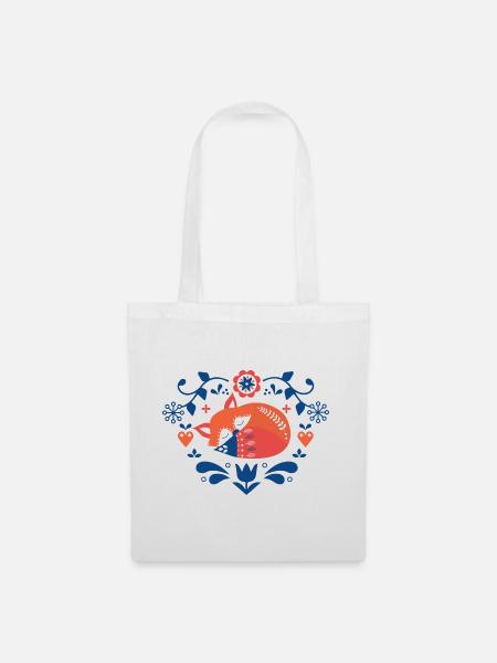 Renard nordique - Sac en tissu - blanc