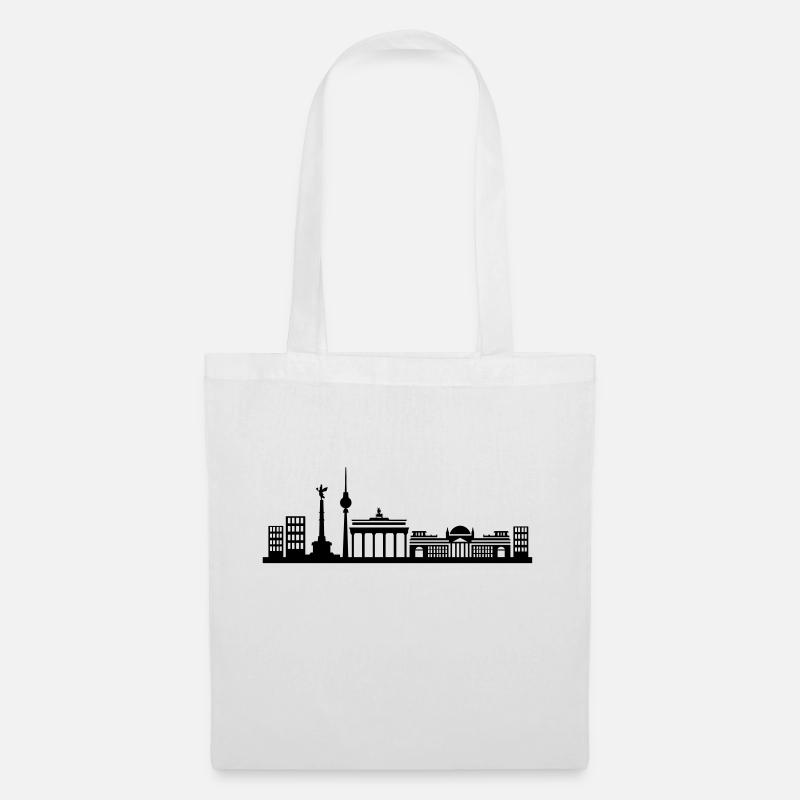 berlin skyline city - Stoffbeutel - Weiß