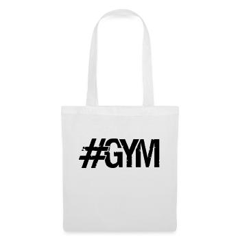 hashtag cool design gym text logo gewicht heben ha - Stoffbeutel - Weiß - Vorne
