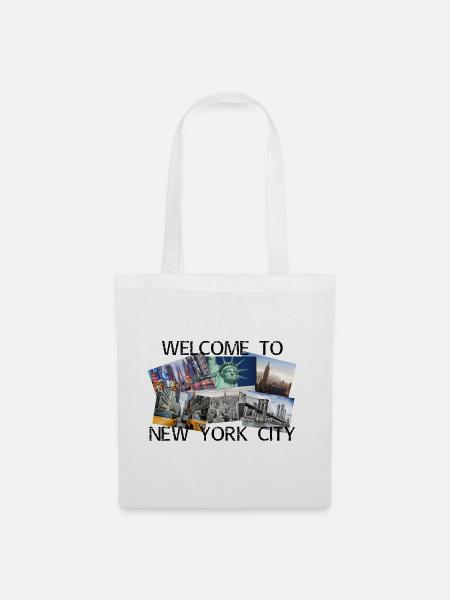 New York City USA Amerika America Stadt Skyline - Stoffbeutel - Weiß