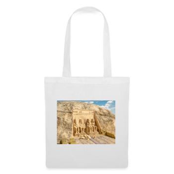 Temple d'Abou Simbel en Egypte - Sac en tissu - blanc - Devant