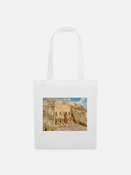 Temple d'Abou Simbel en Egypte - Sac en tissu - blanc