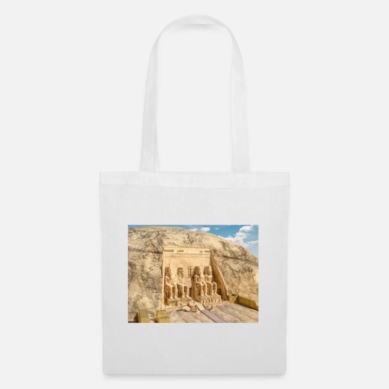 Temple d'Abou Simbel en Egypte - Sac en tissu - blanc
