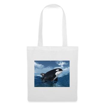 A killer whale jumps out of the water - Tote Bag - white - Front