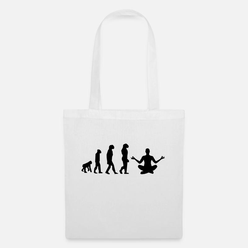 évolution yoga - Sac en tissu - blanc