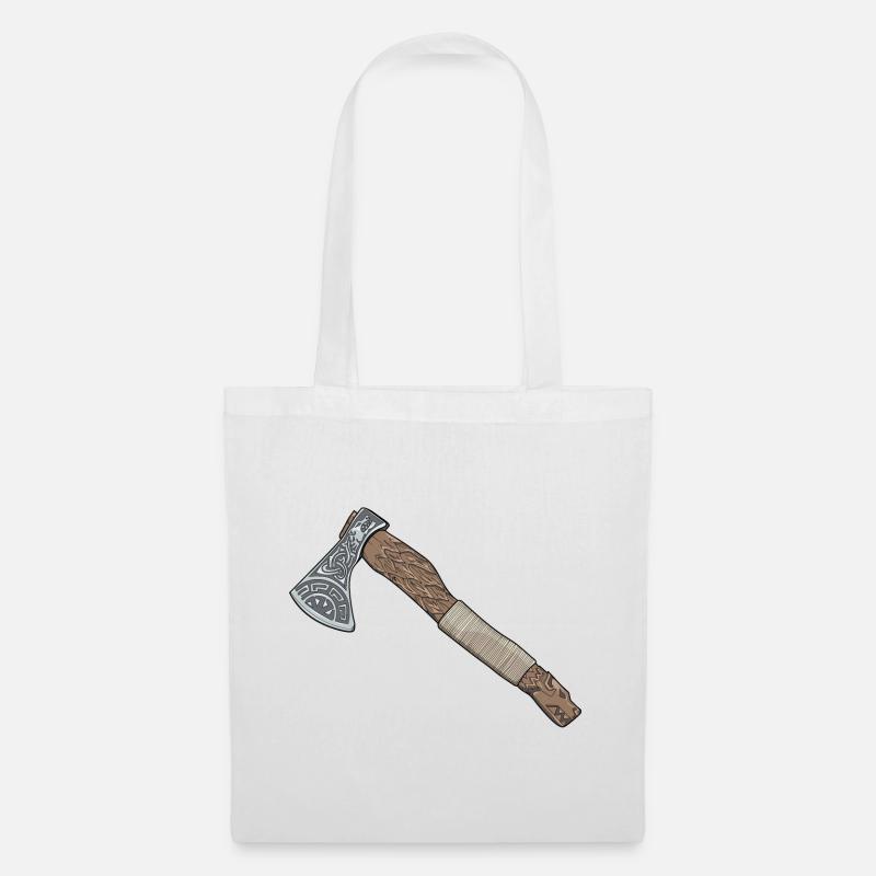Handmade Fenrir Axe - Tote Bag - white