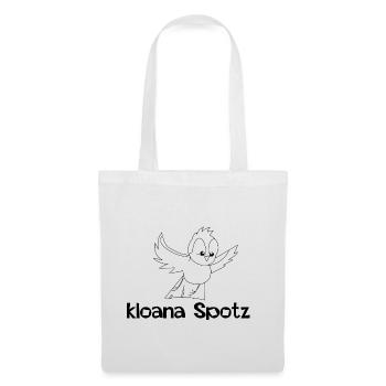 kloana Spotz-kleiner Spatz,Österreichische Dialekt - Stoffbeutel - Weiß - Vorne
