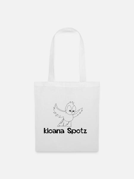 kloana Spotz-kleiner Spatz,Österreichische Dialekt - Stoffbeutel - Weiß