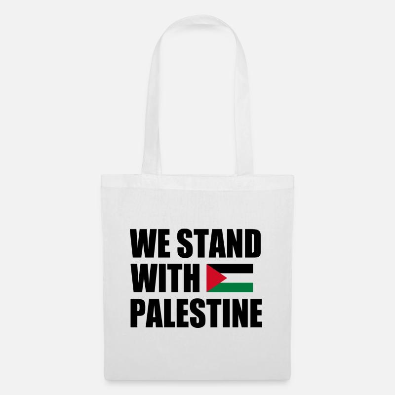 We stand with palestine - Stoffbeutel - Weiß