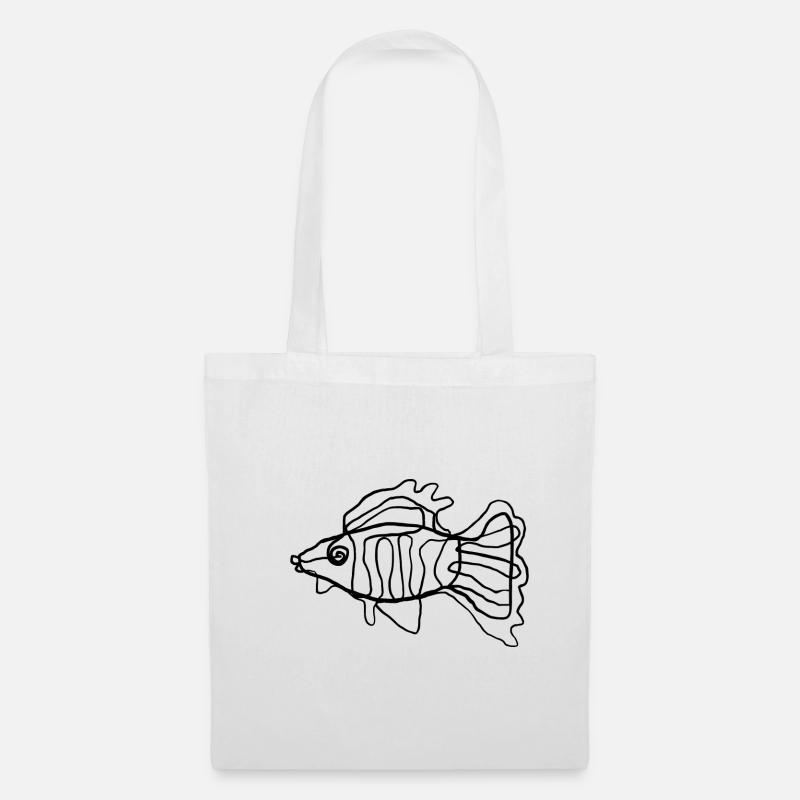 Fisch - Stoffbeutel - Weiß