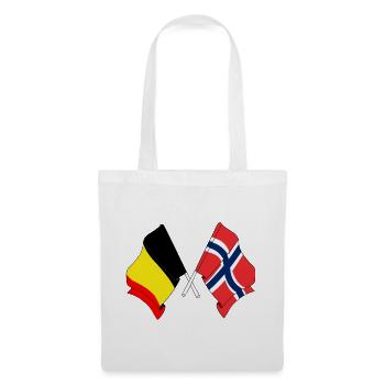 Flagge Belgien, Flagge Norwegen - Stoffbeutel - Weiß - Vorne