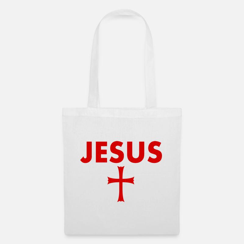 jesus kreuz - Stoffbeutel - Weiß