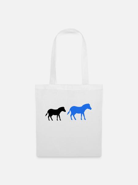pferd pony 2 - Stoffbeutel - Weiß